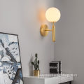 Modern Copper Brass Wall Lamp Gold Metal Glass